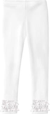 CITY THREADS Girls Soft 100% Cotton Ruffle Leggings