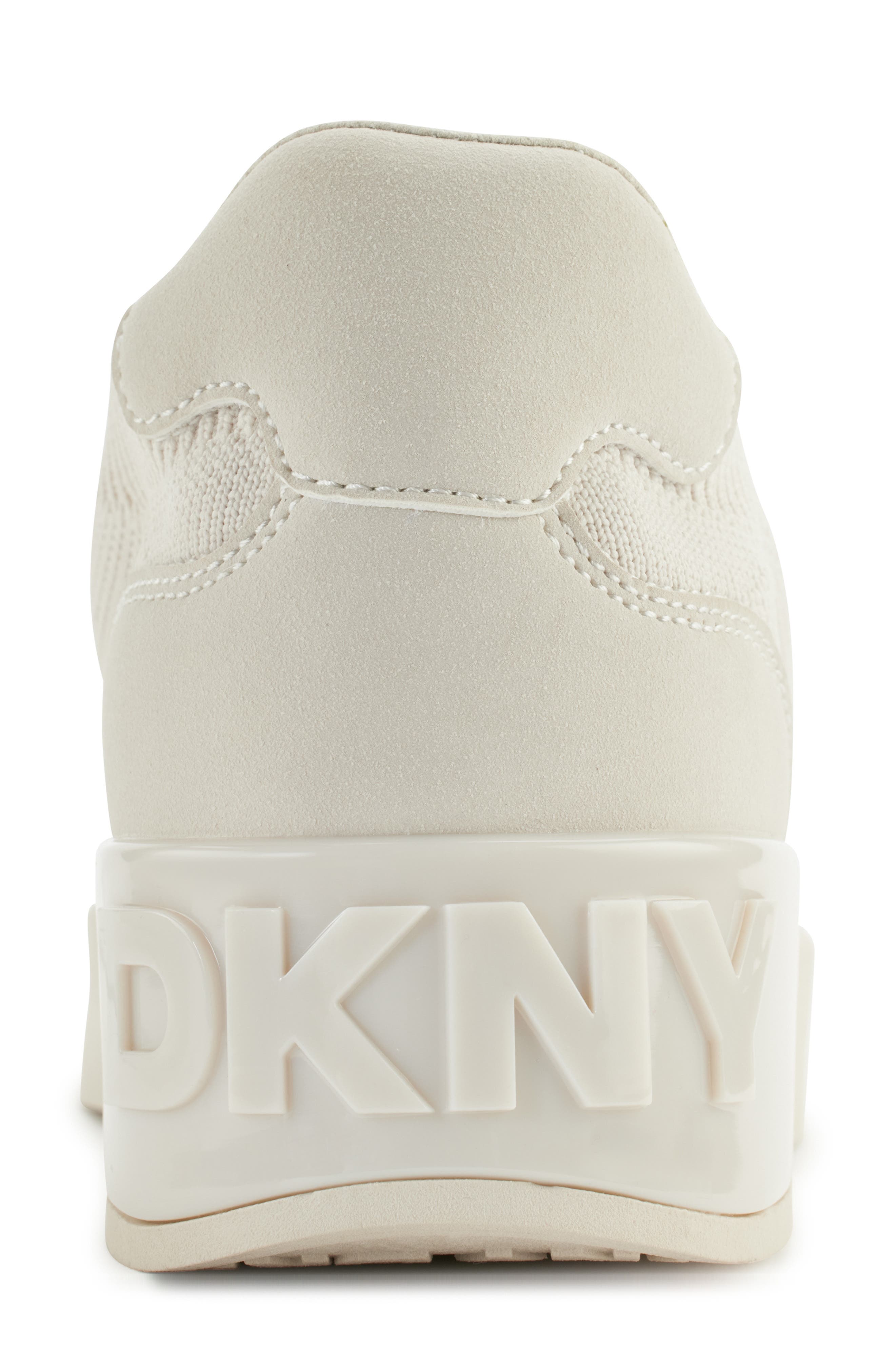 DKNY Mallory Knit Sneaker, Alternate, color, Soft White