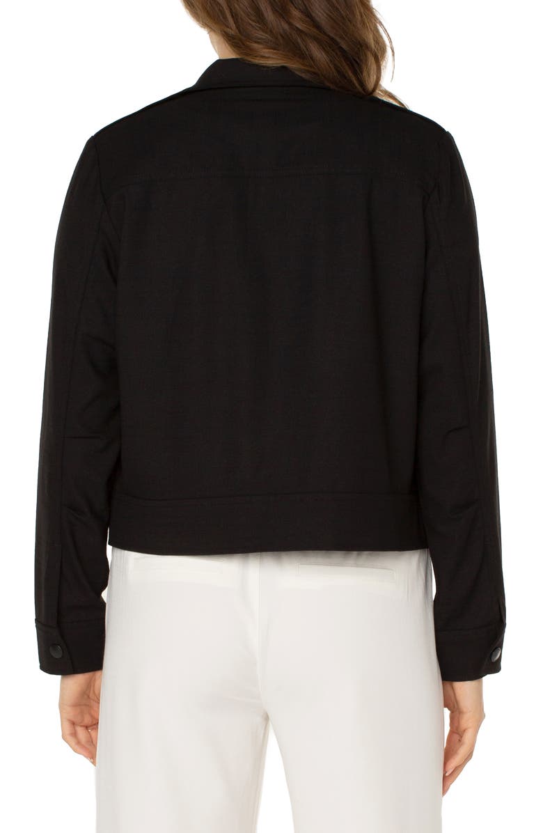 Liverpool Los Angeles Crop Stretch Sateen Utility Jacket, Alternate, color, 