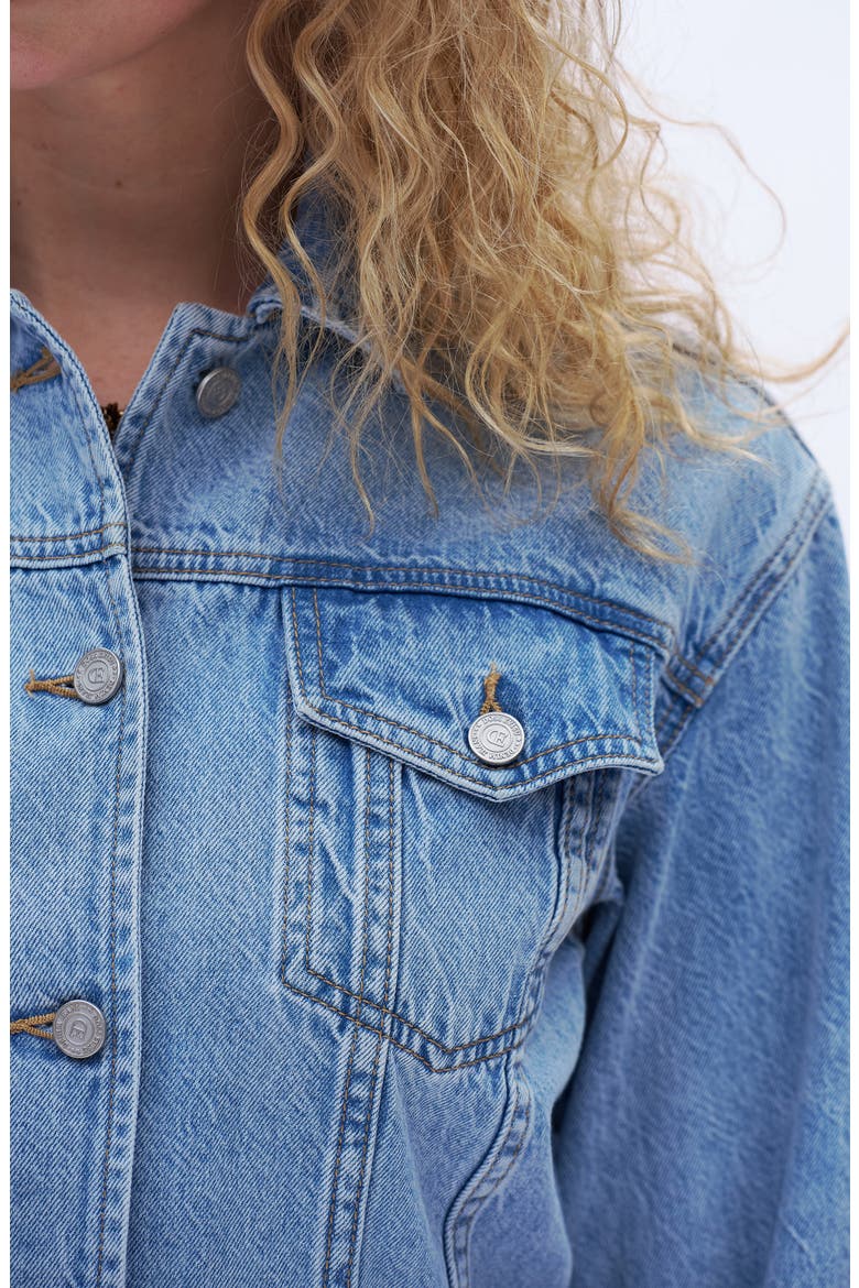 Long Sleeve Denim Minidress, Alternate, color, LIGHT BLUE