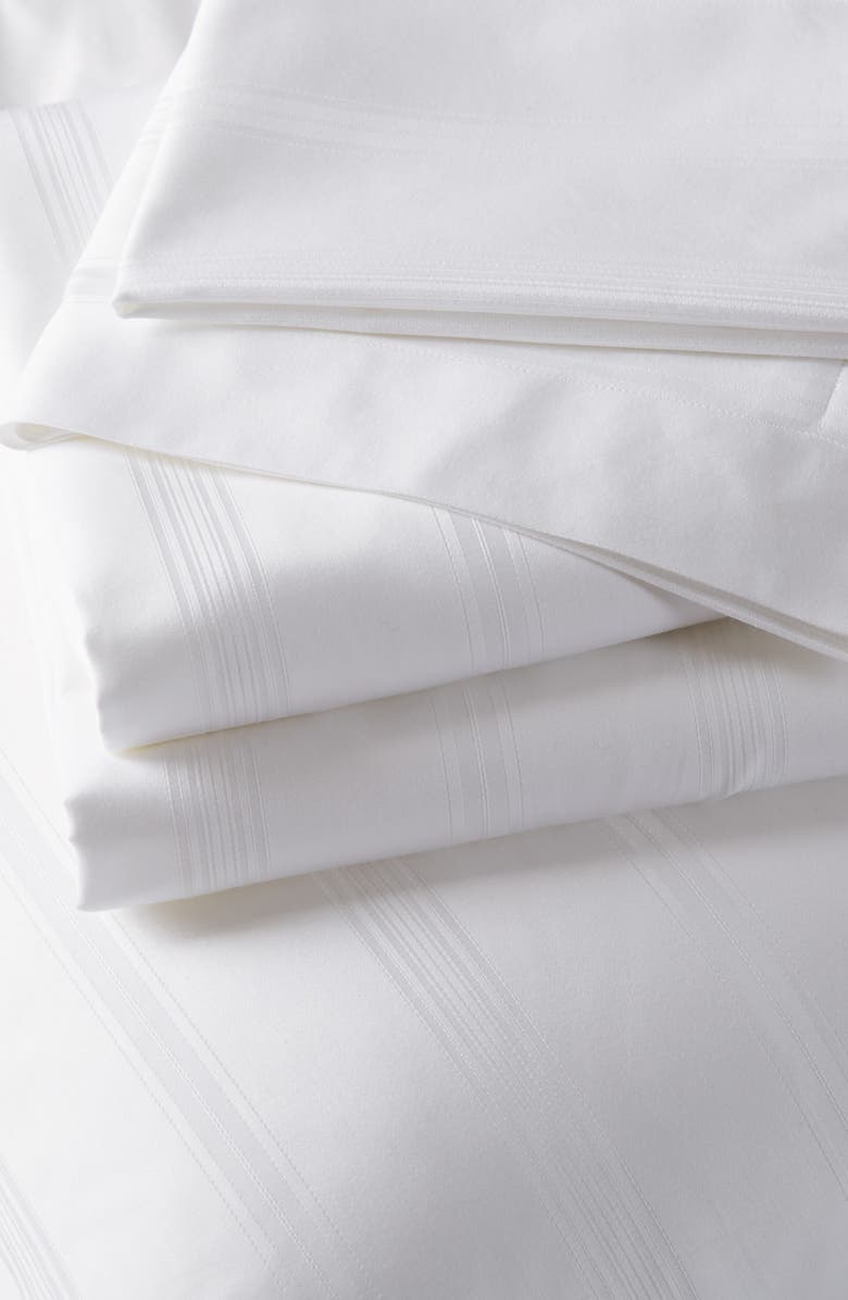 The White Company Stripe Border Duvet Cover & Sham Set, Alternate, color,