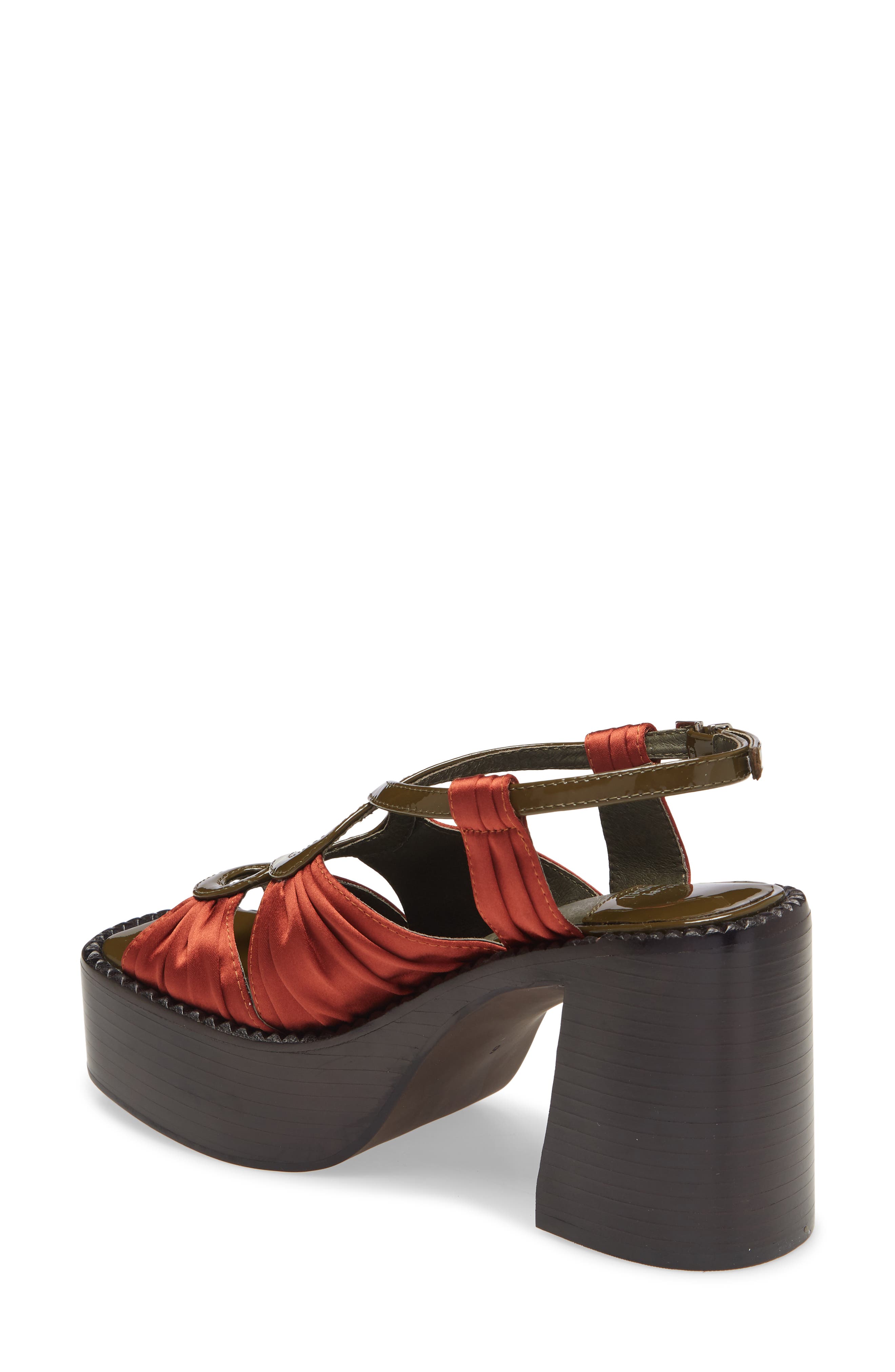 Rockshow Platform Sandal, Alternate, color, RUST SATIN KHAKI
