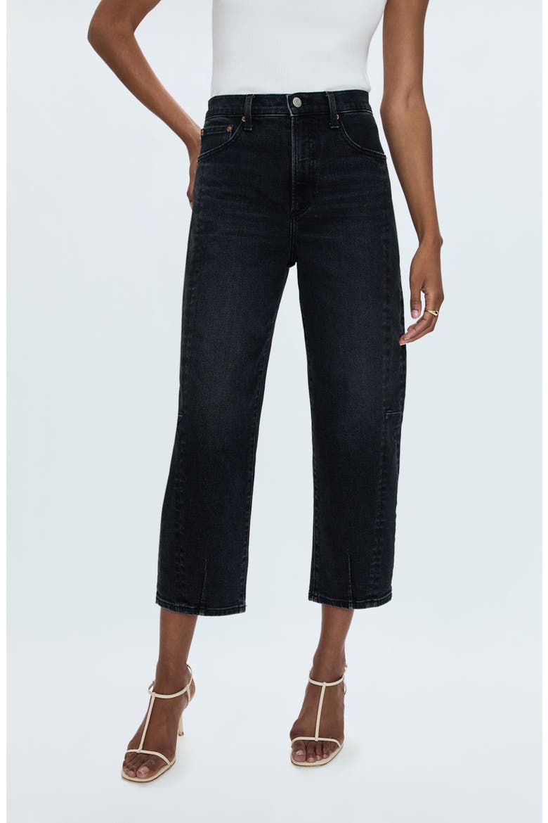 Eli Ankle Barrel Jeans, Alternate, color, DARK MIDNIGHT