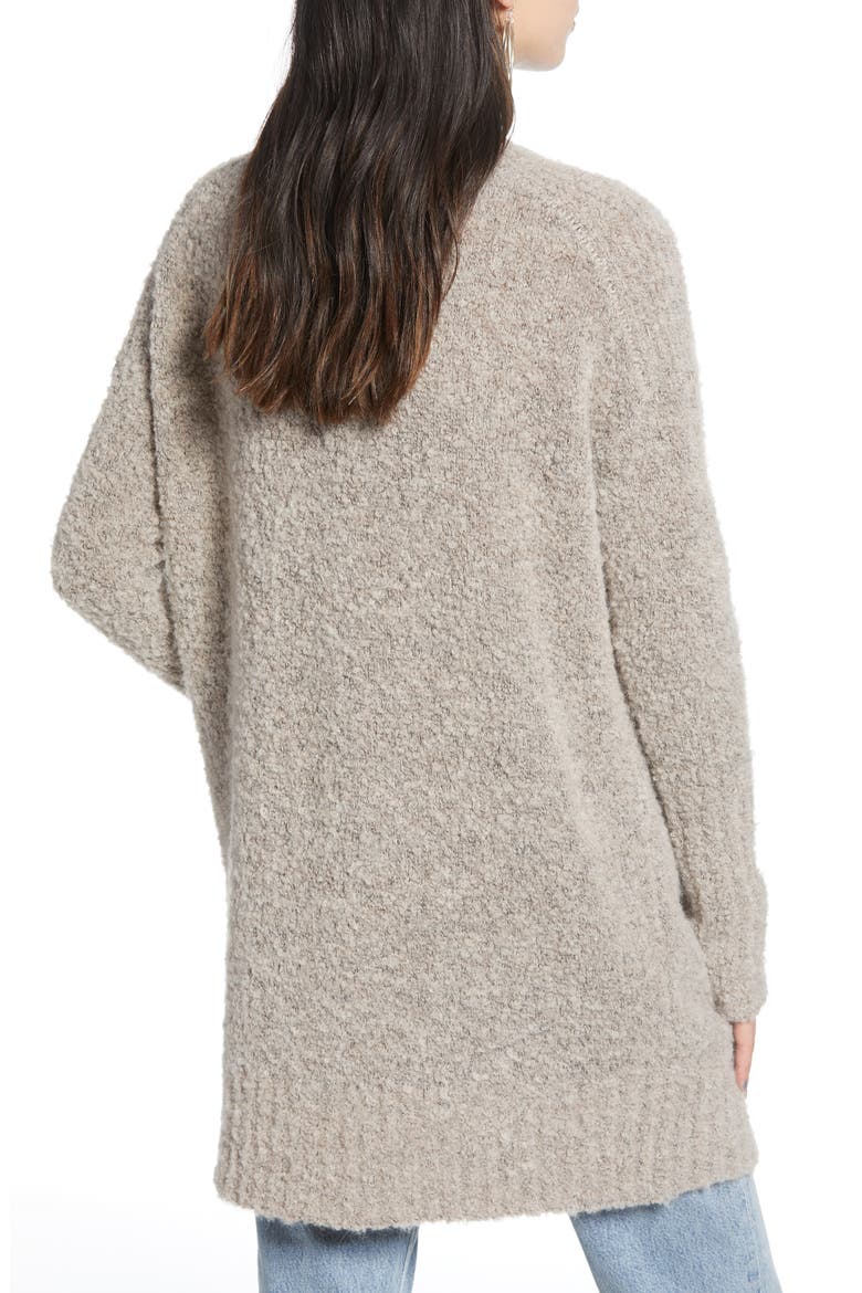 Open Front Cardigan, Alternate, color, GREY TAUPE