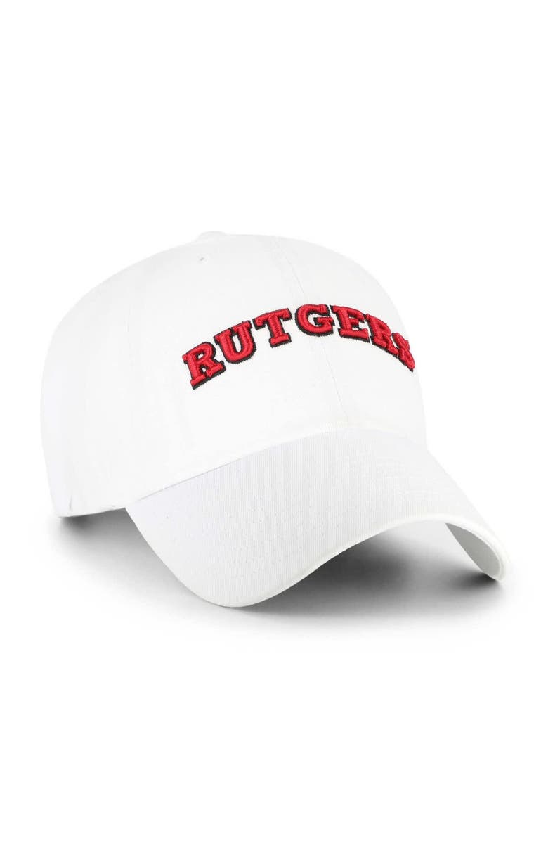 '47 Men's '47 White Rutgers Scarlet Knights Clean Up Adjustable Hat, Alternate, color, White