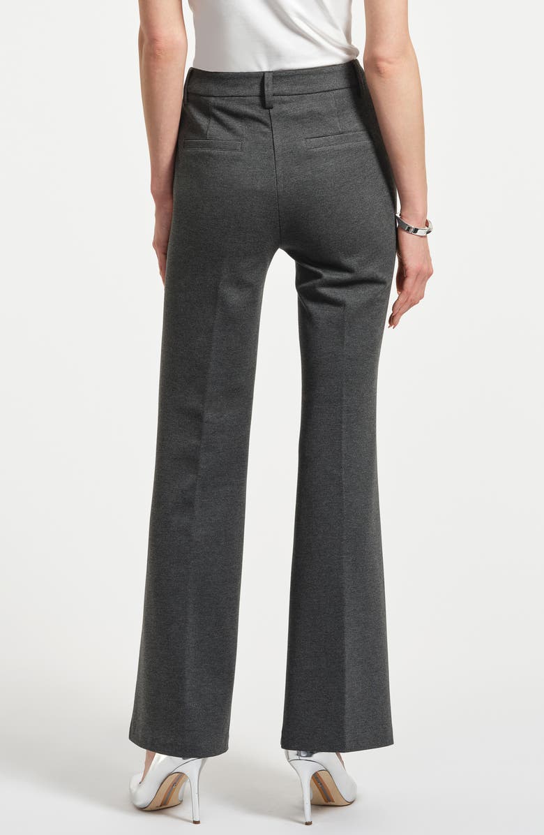 Isaac Mizrahi New York Flare Ponte Pants, Alternate, color, Charcoal Grey