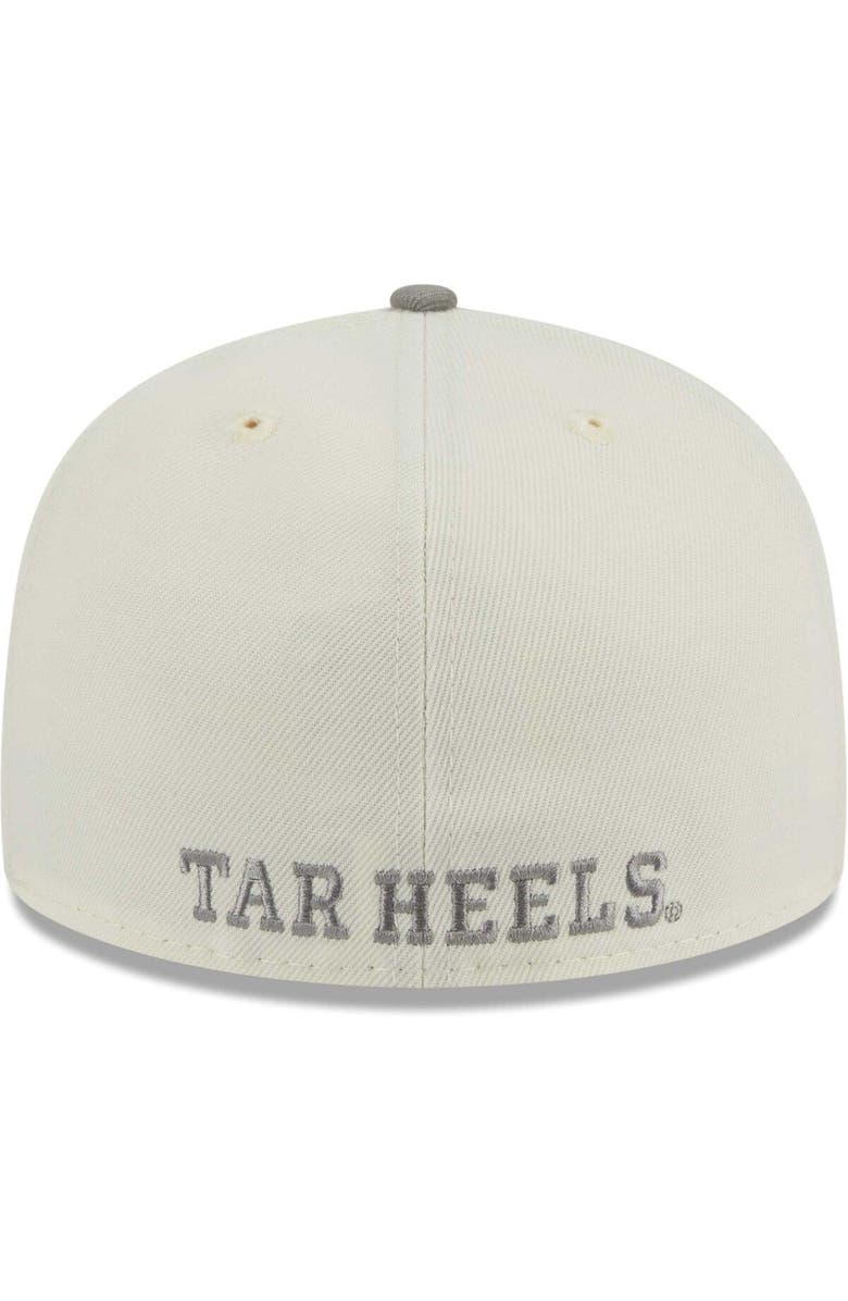 New Era Men's New Era Stone/Gray North Carolina Tar Heels Chrome & Concrete 59FIFTY Fitted Hat, Alternate, color,