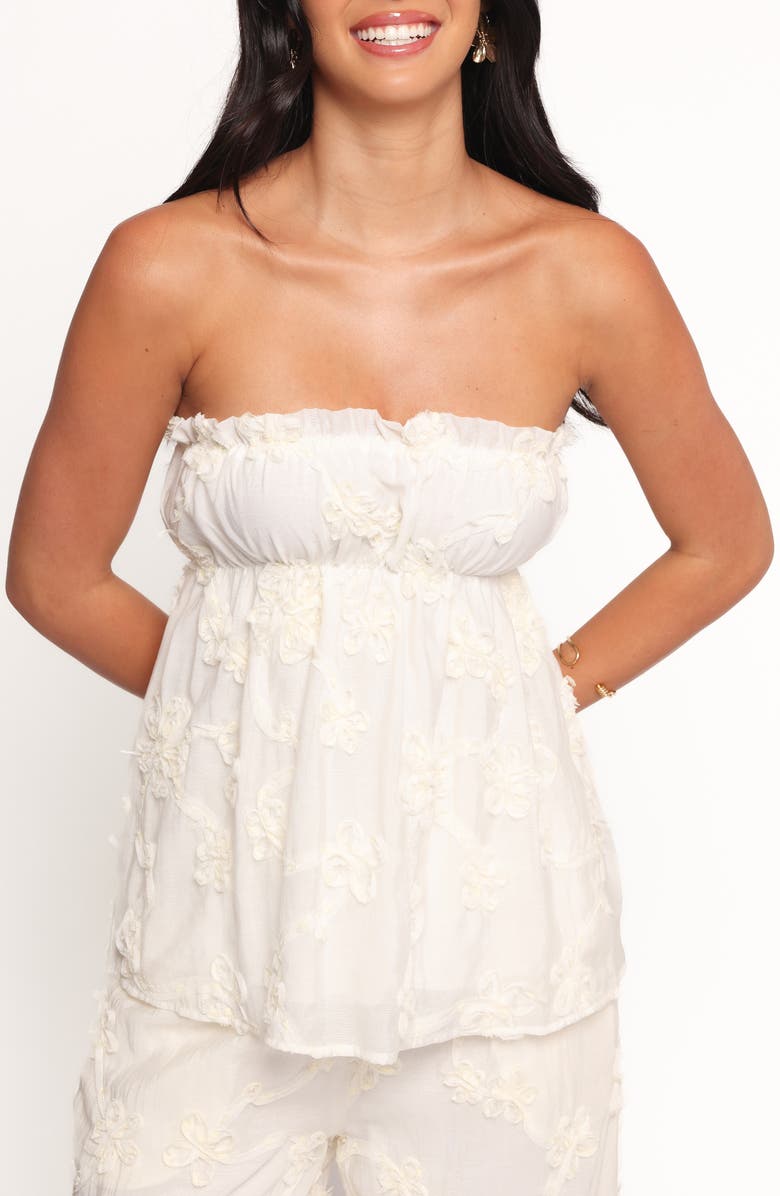 Petal & Pup Robin Strapless Top, Main, color, White