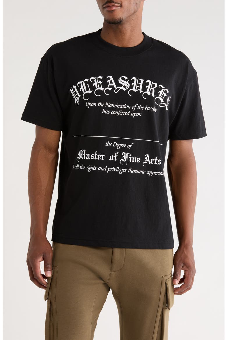 Degree Cotton Graphic T-Shirt, Main, color, BLACK