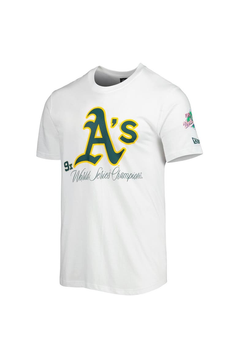 Men's New Era White Oakland Athletics Historical Championship T-Shirt, Alternate, color, White