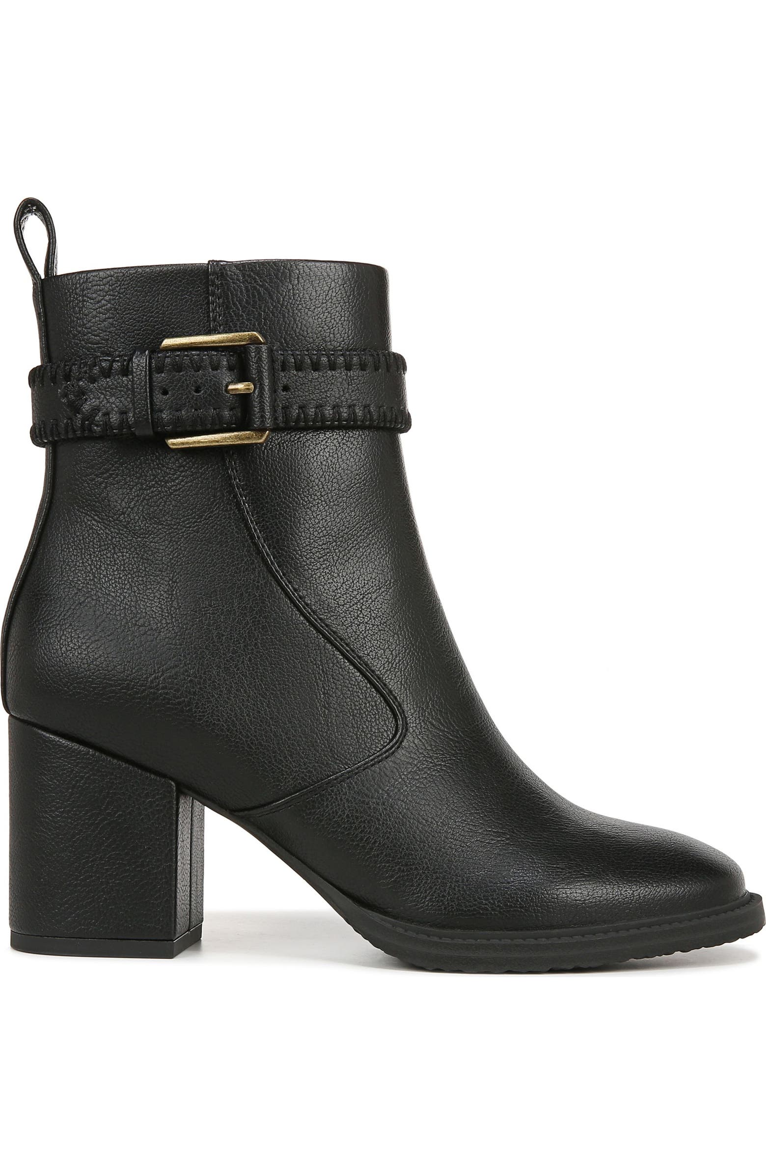 Zodiac Women's Miller Booties - Motorcycle Style Boot With Side Zip & Strap Detail | Comfortable Round Toe Boots