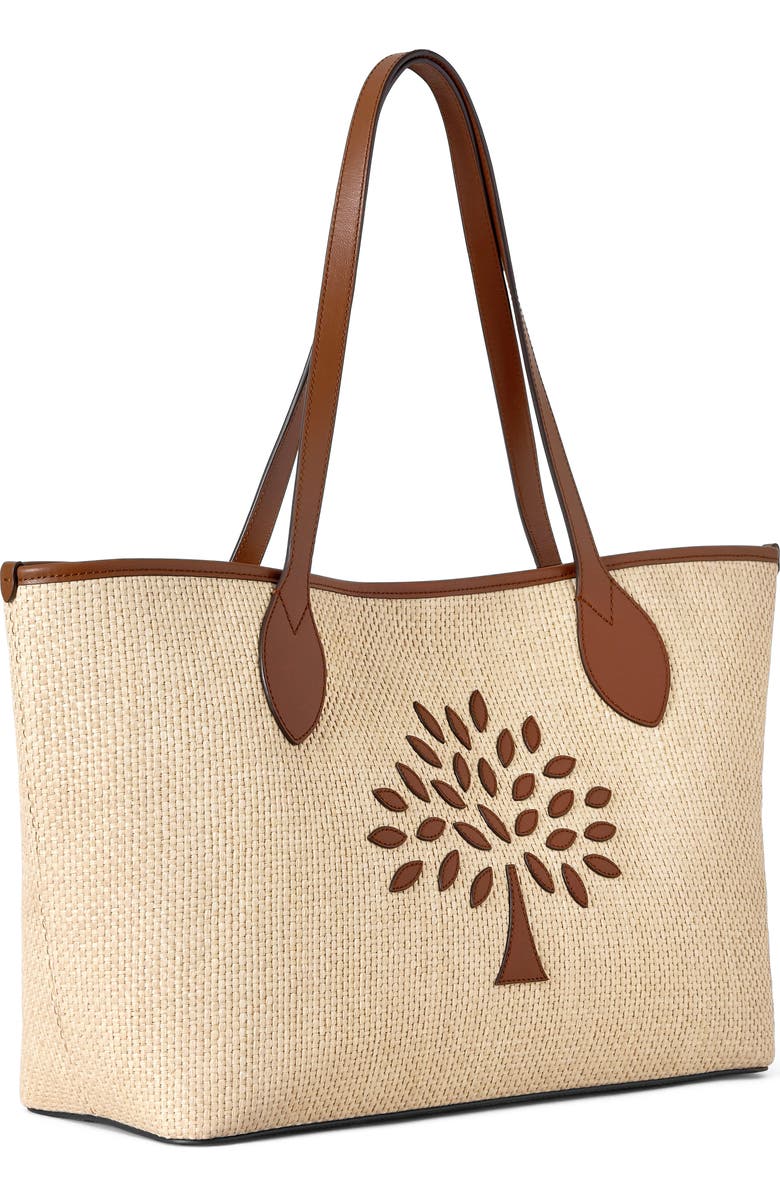 Mulberry Raffia Tree Tote, Alternate, color, Ecru-Bright Oak