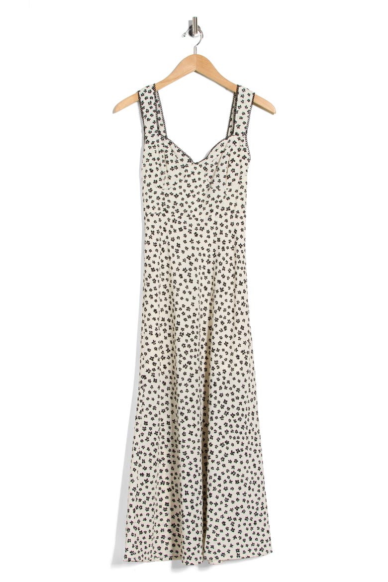 Ditsy Floral Midi Dress, Alternate, color, CREAM