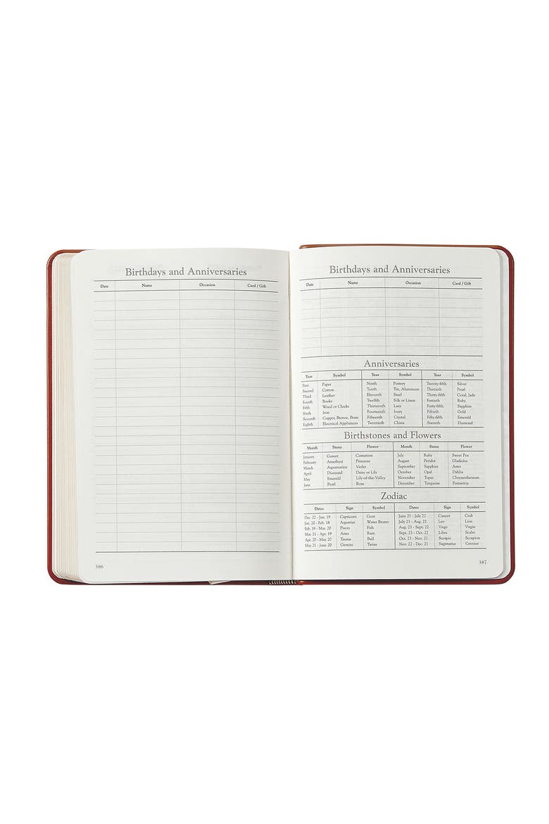 2026 Leather Daily Journal, Alternate, color, Black