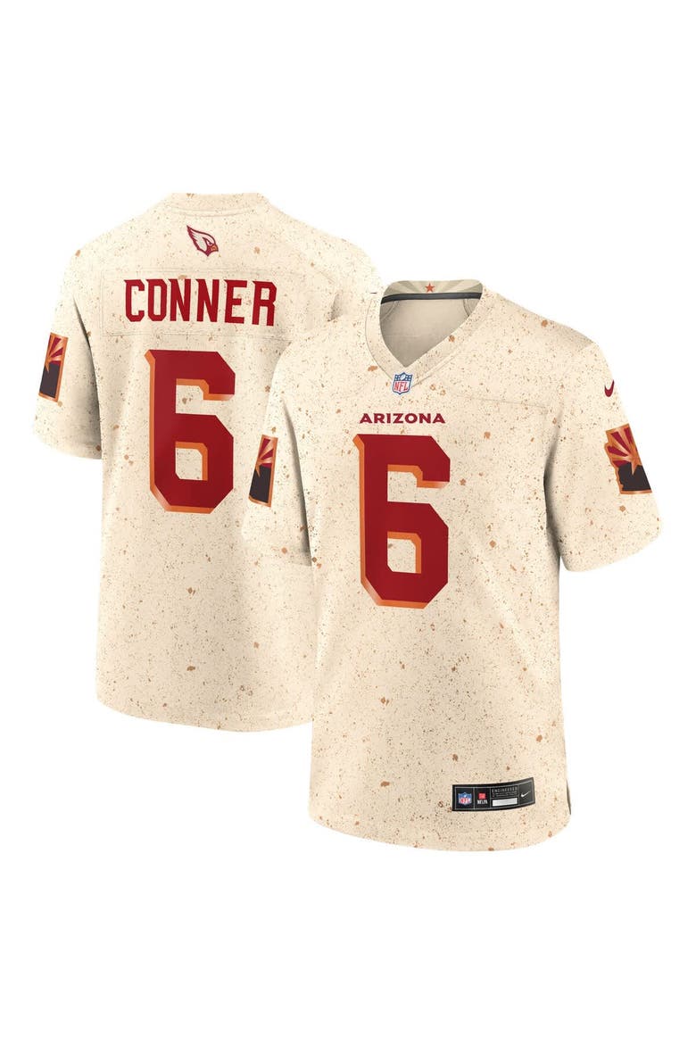Men's Nike James Conner Natural Arizona Cardinals 2025 Rivalries Collection Game Jersey, Main, color, Natural
