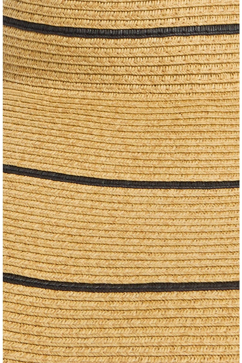 Jess Packable Straw Sun Hat, Alternate, color, NATURAL/ BLACK
