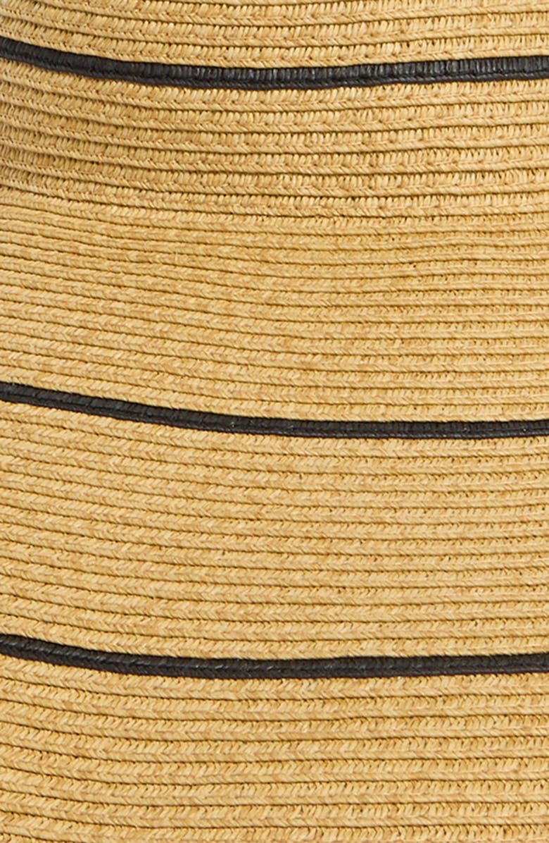 LSPACE Jess Packable Straw Sun Hat, Alternate, color, Natural/ Black