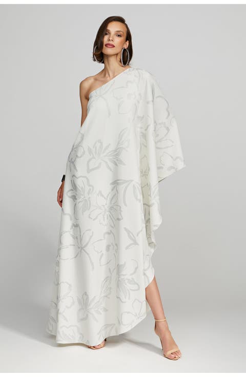 Nevean Caftain In Foil Crepe