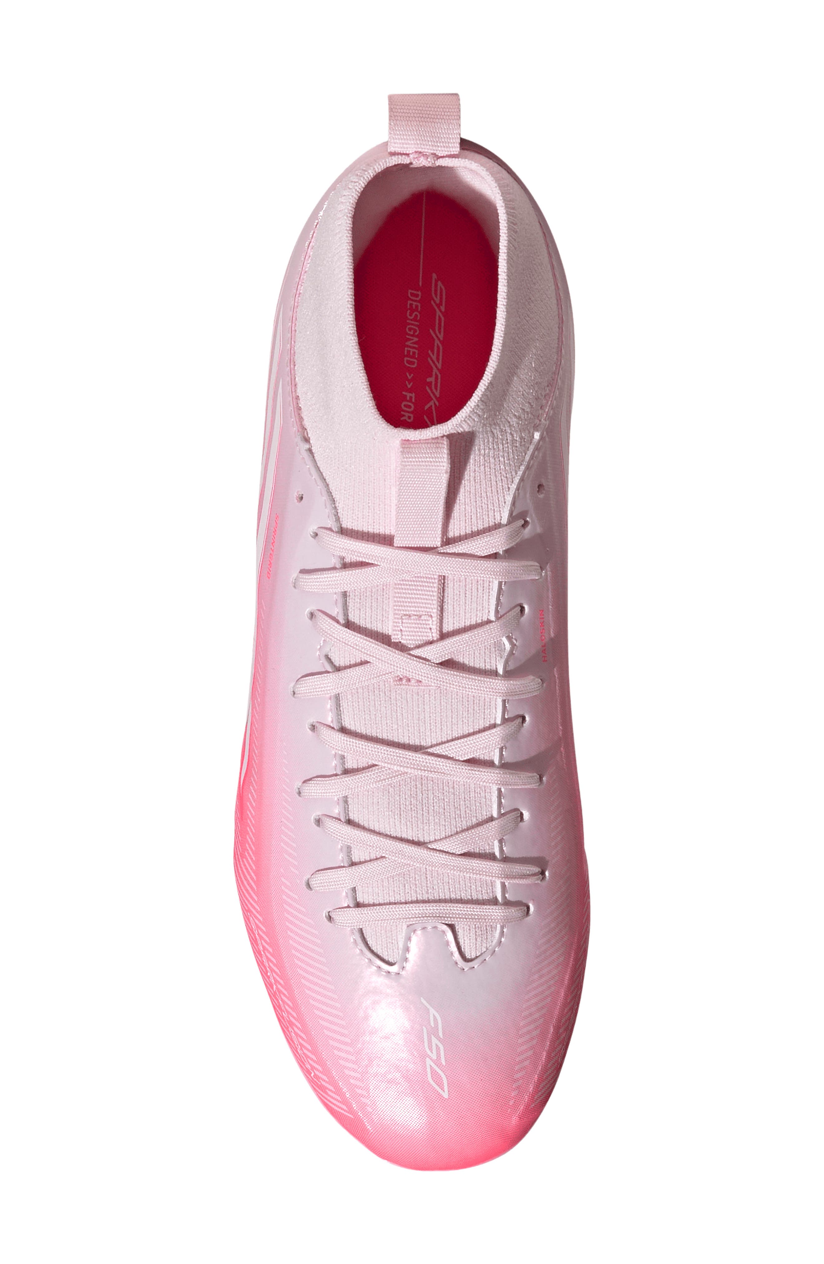 Kids' F50 Sparkfusion League Soccer Cleat, Alternate, color, TURBO/ WHITE/ DISTILLED PINK