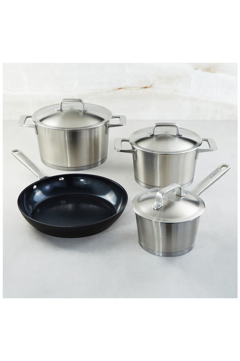 Dina Meta 7-Piece Cookware Set, Alternate, color, BLACK/SILVER