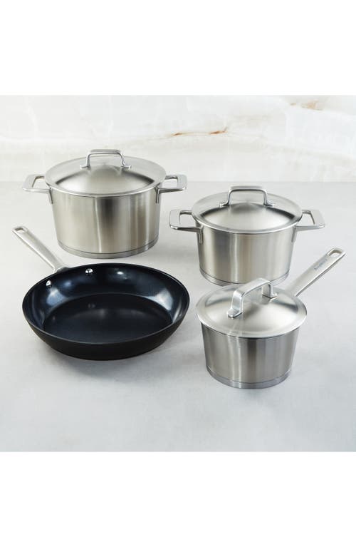 Berghoff Dina Meta 7-piece Cookware Set In Black/silver