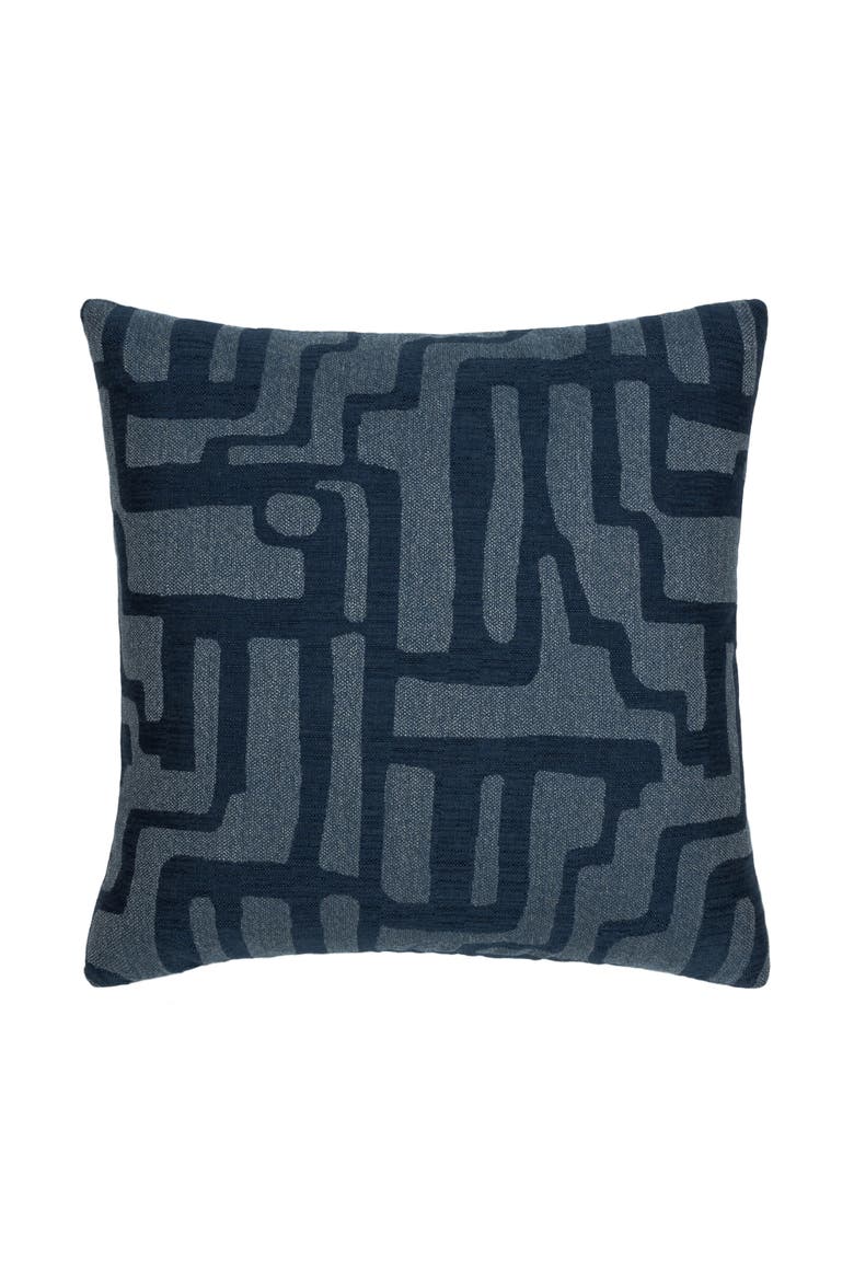 Noble Indoor & Outdoor Woven Accent Pillow, Main, color, Indigo