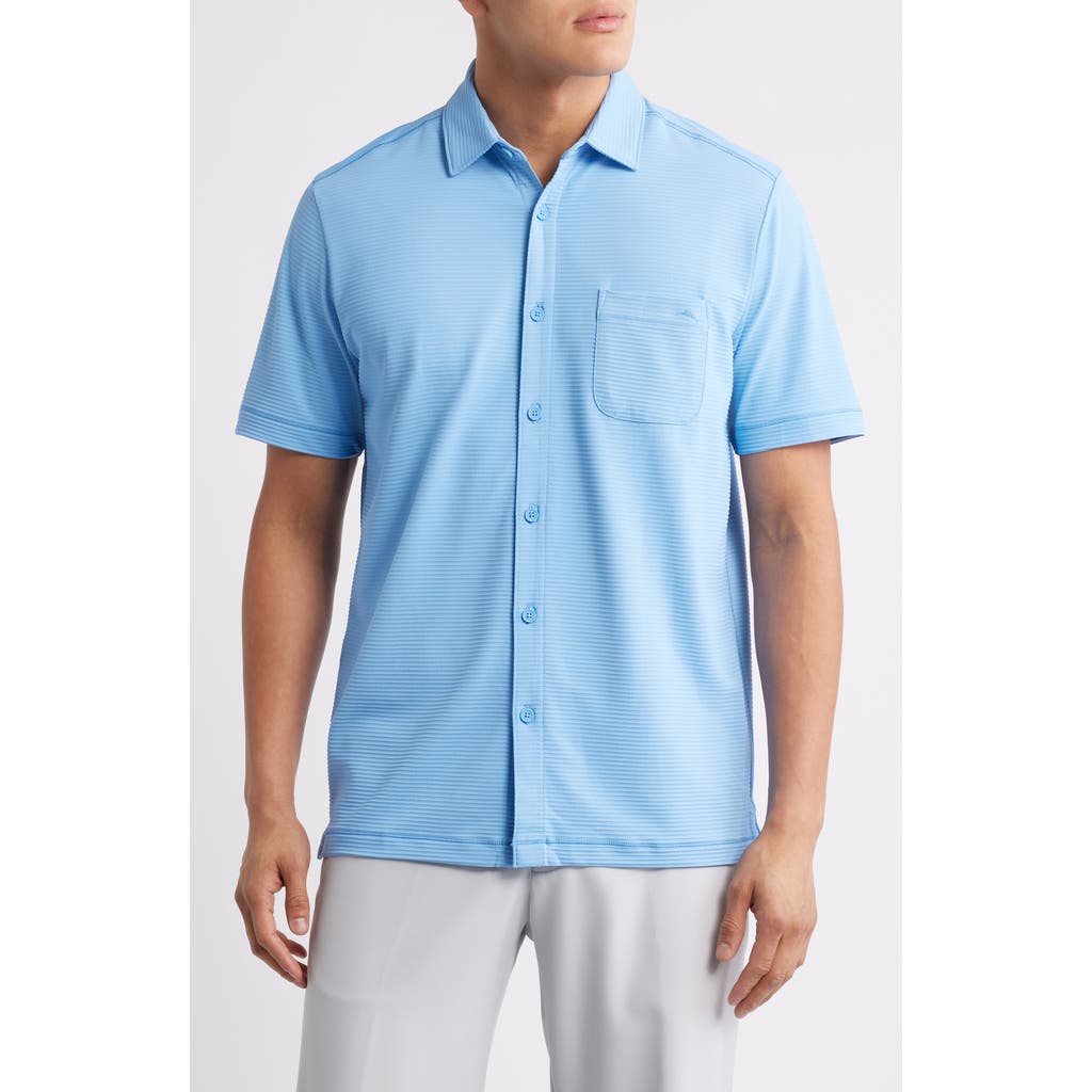 Tommy Bahama Costa Wave Camp Short Sleeve Button-up Shirt In Blue