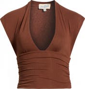 PacSun Harley Deep V Cinched Top