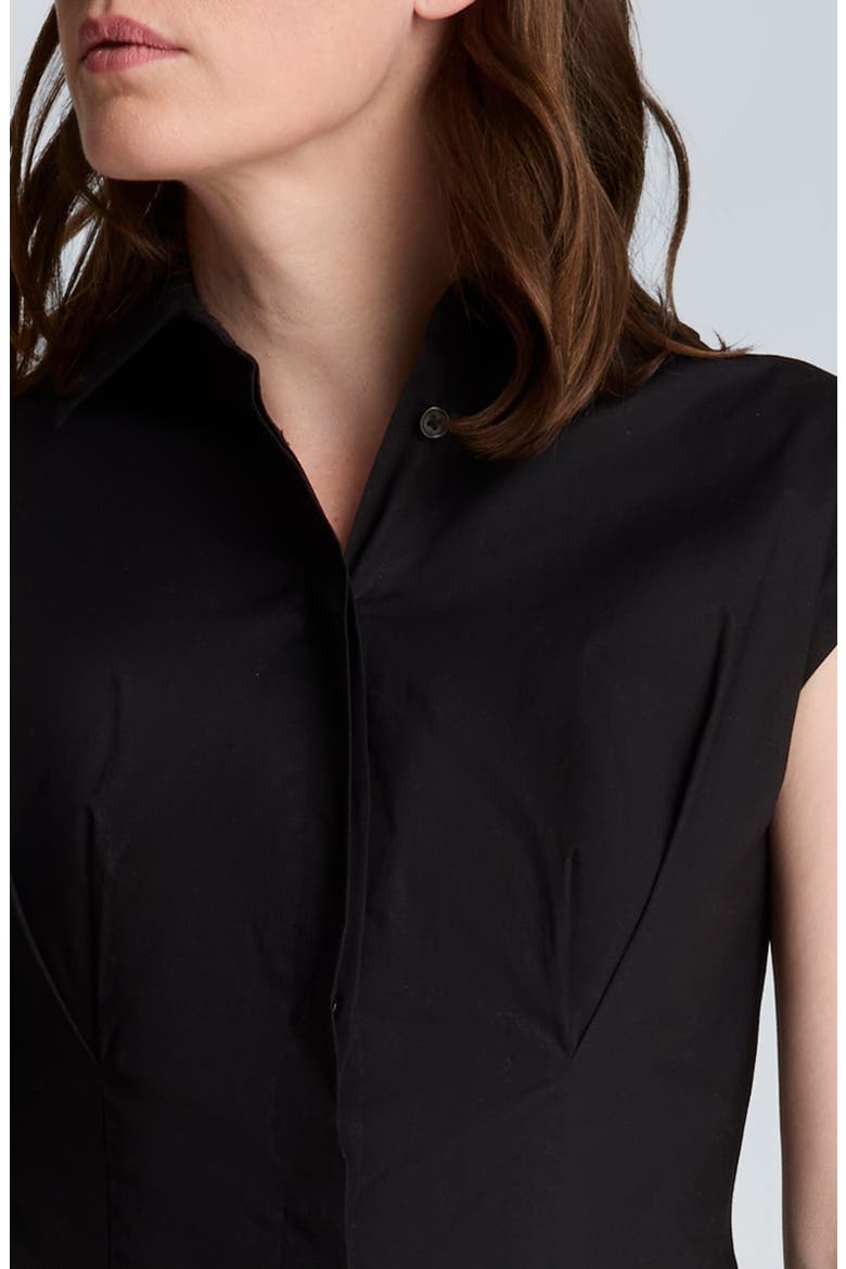 Pleated Maxi Shirtdress, Alternate, color, BLACK