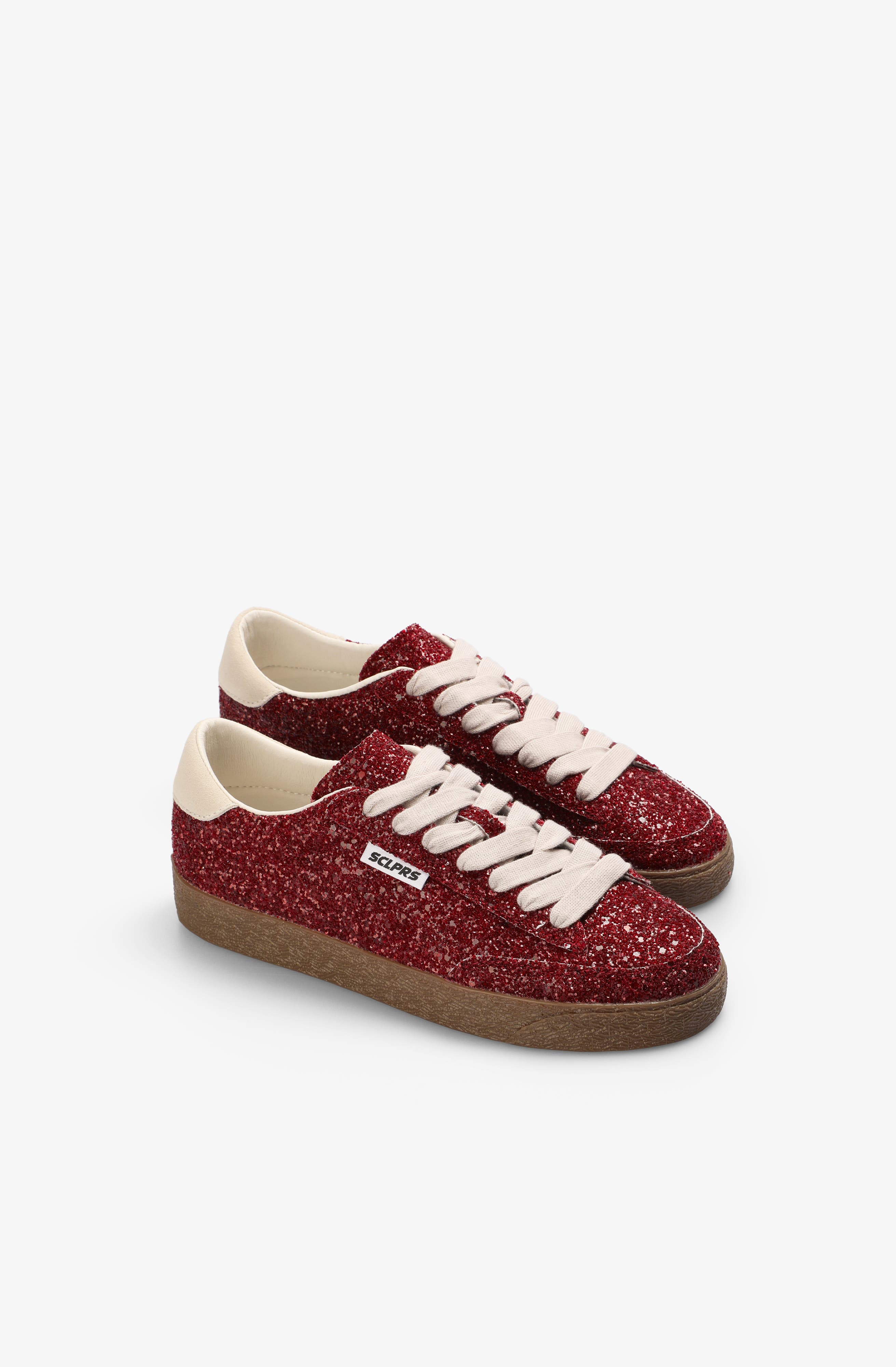 Scalpers New Gala Glitter Sneakers W, Alternate, color, Red