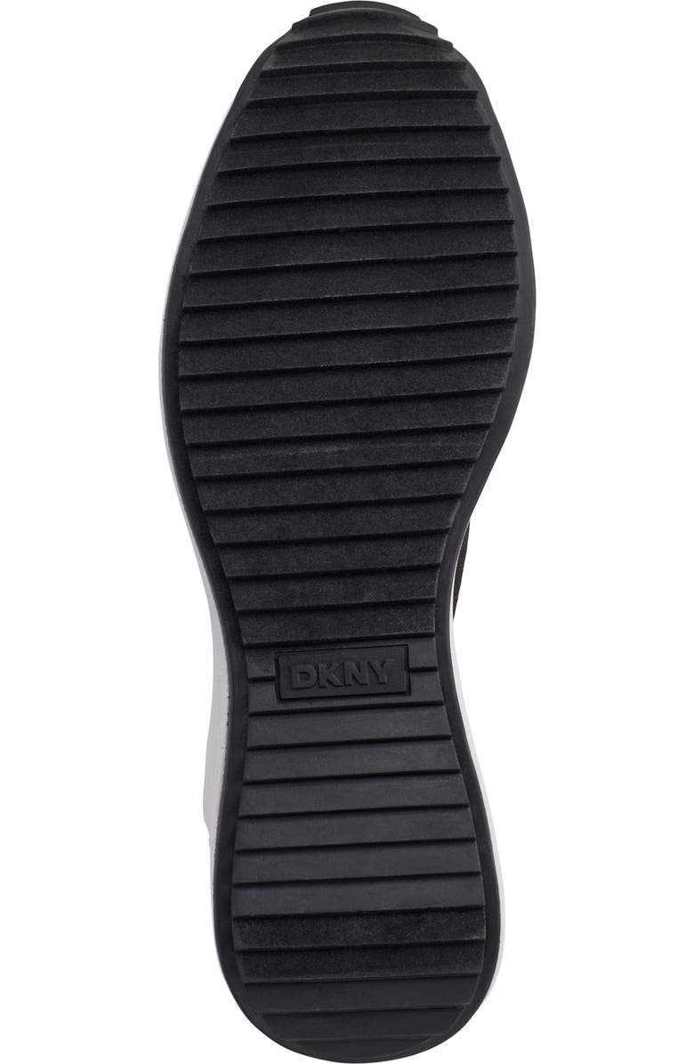 DKNY Keeva Wedge Knit Sneaker, Alternate, color, Black