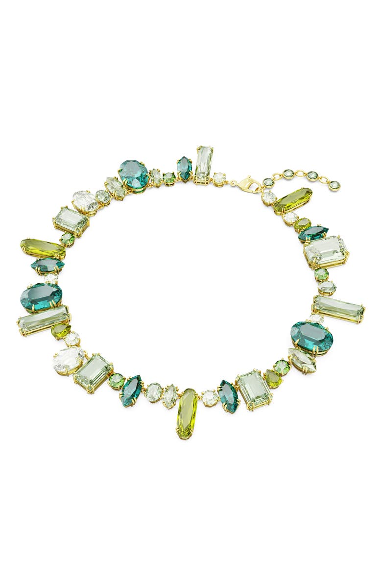 Swarovski Gema Crystal Choker Necklace, Alternate, color, Green Multicolored