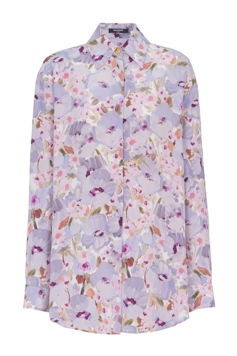 Printed cotton poplin shirt, Alternate, color, multicolor