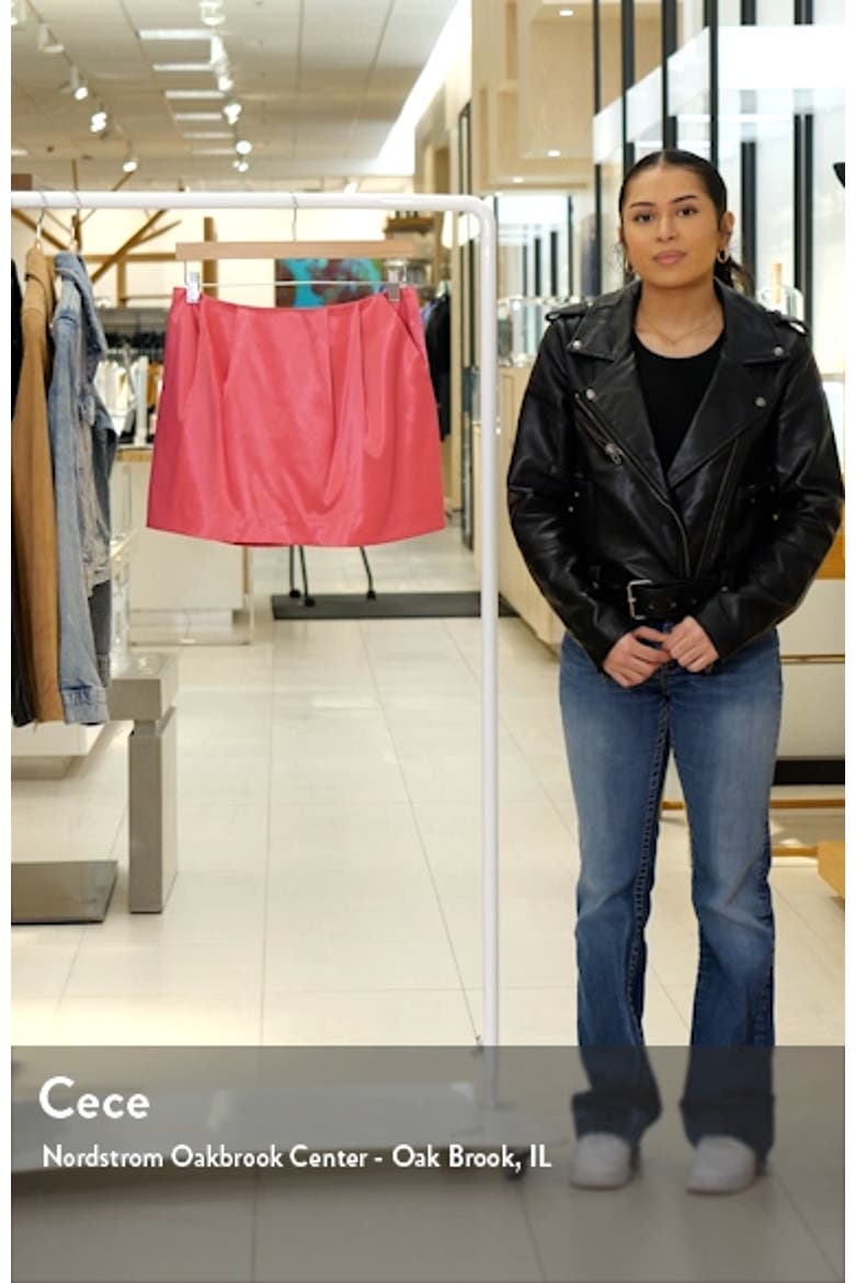 Pleated Satin Miniskirt video