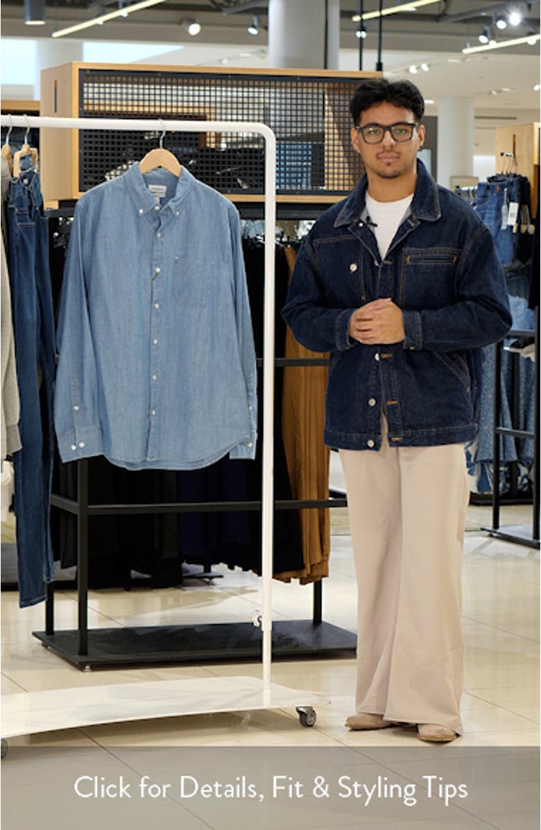 Everyday Slim Fit Cotton Chambray Button-Down Shirt, sales video thumbnail