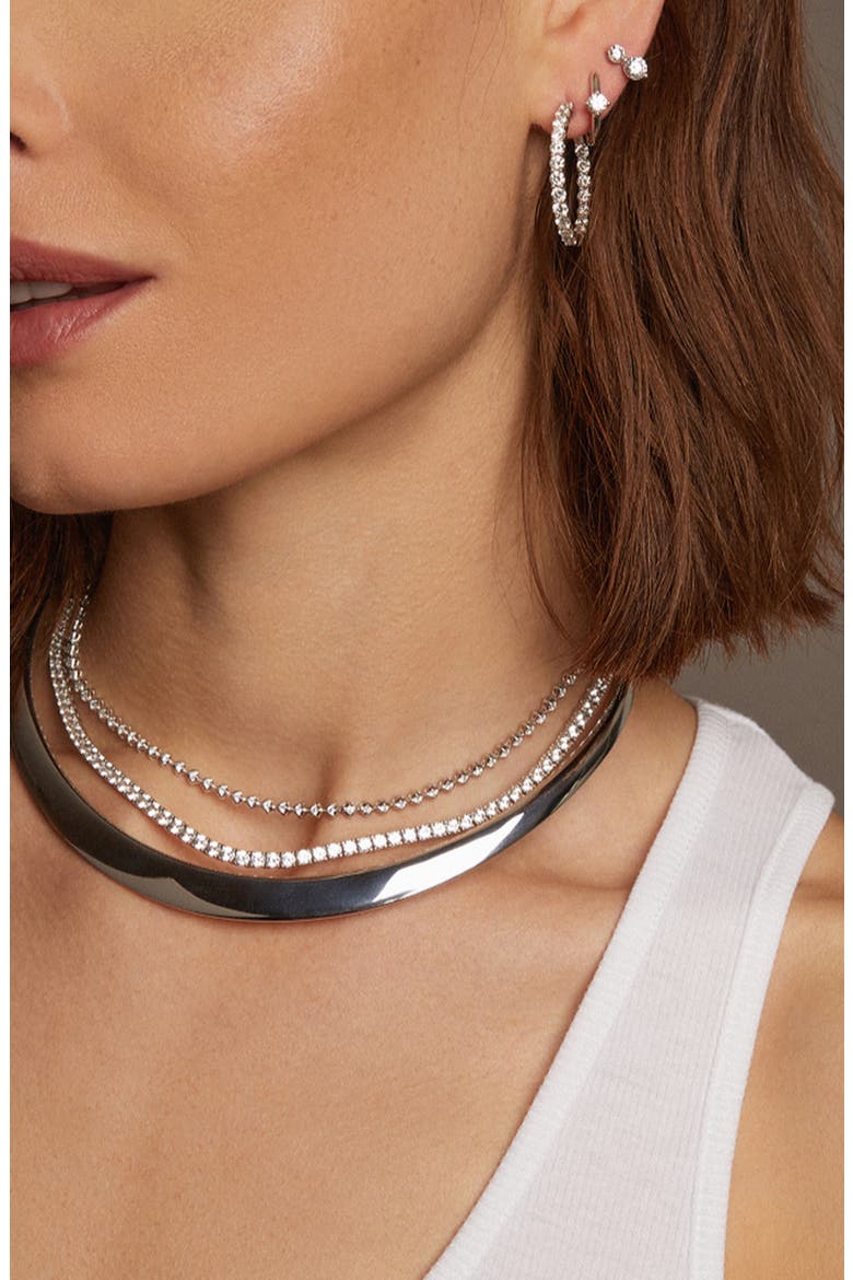 Bold Collar Necklace, Alternate, color, Stainless Steel