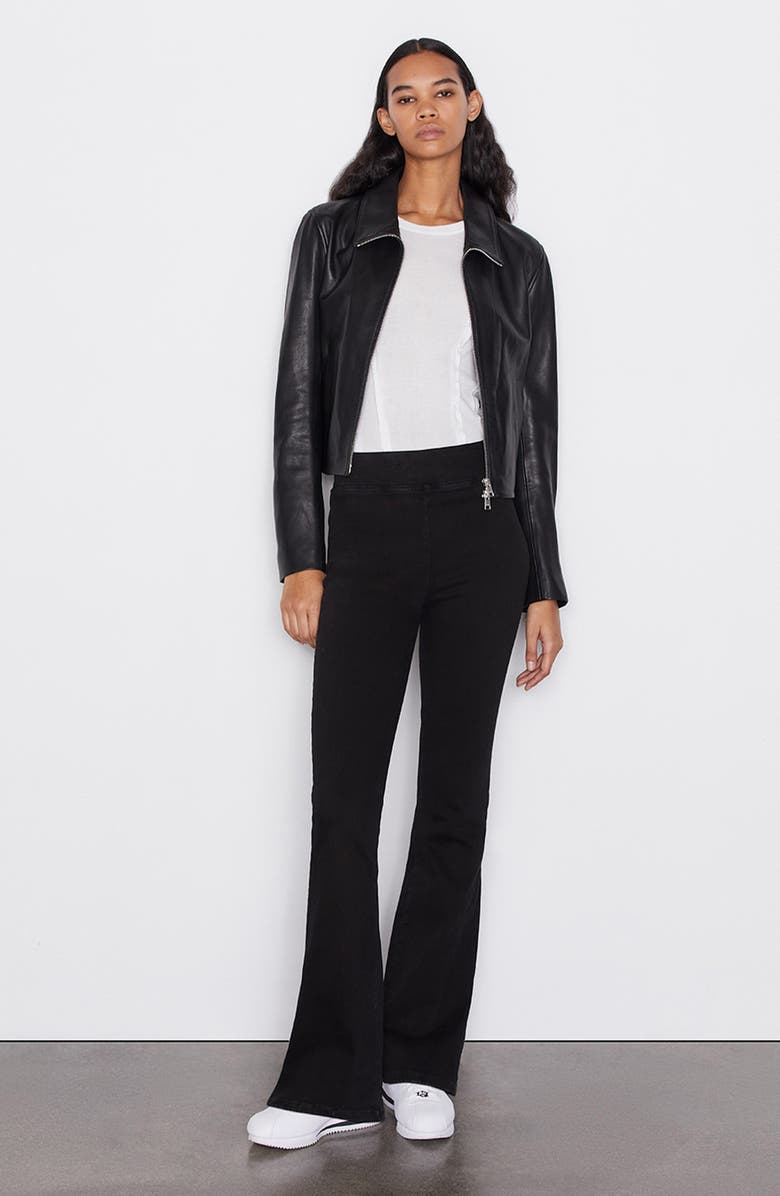 FRAME The Jetset Flare Jeans, Alternate, color, Sheen Noir