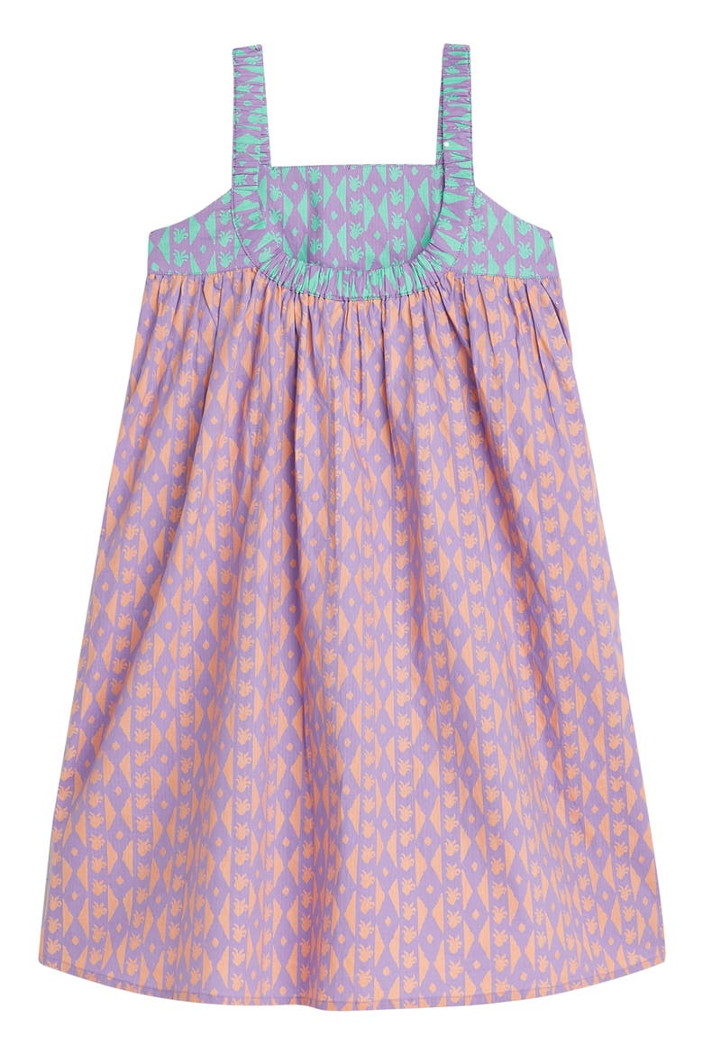 Kids' Cotton Dress, Alternate, color, CACTUS STRIPE PAPAYA PUNCH