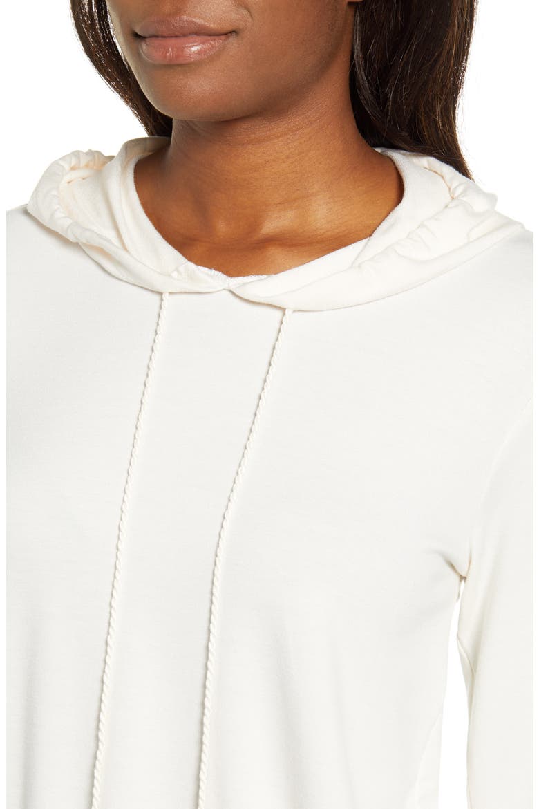 Tassel Tie Pullover Hoodie, Alternate, color, IVORY