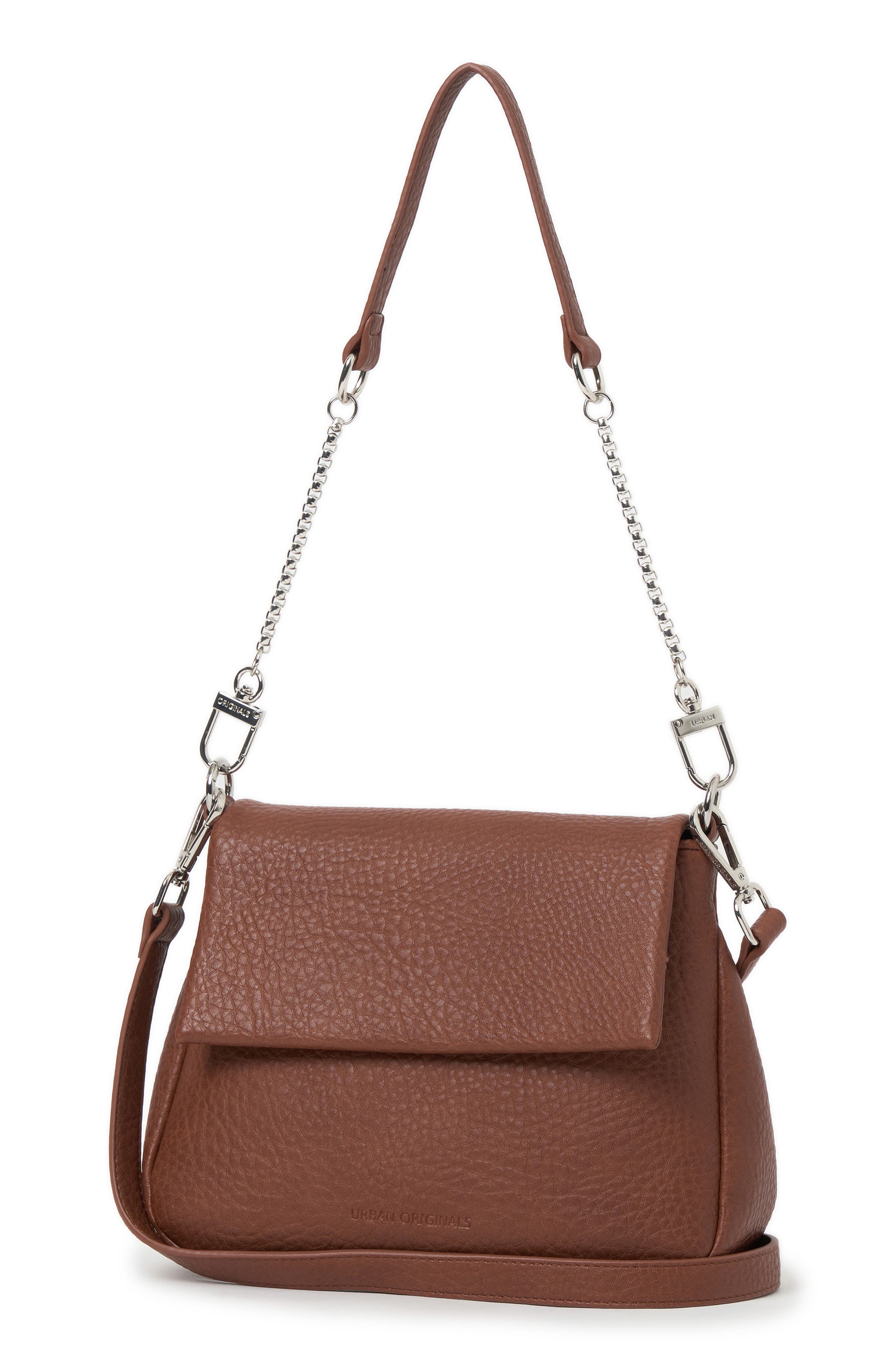 Urban Originals Wish List Vegan Leather Crossbody Bag, Alternate, color, Brown