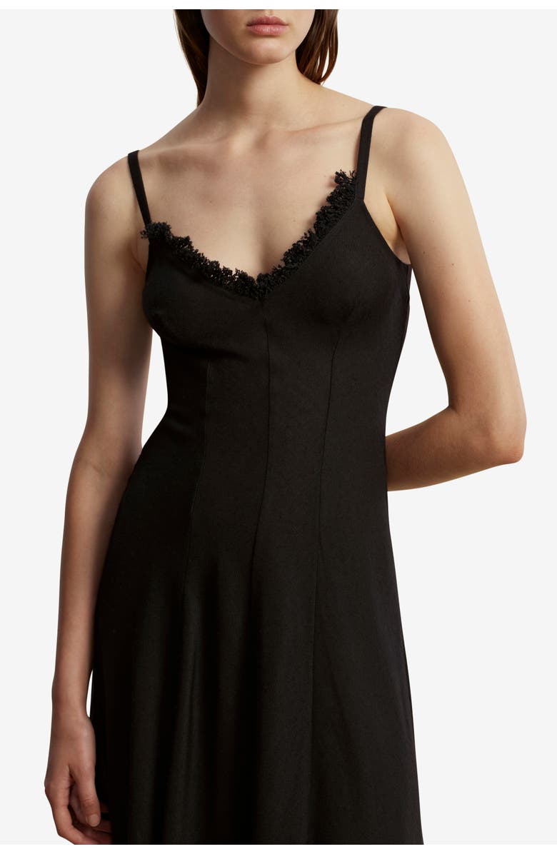 Marina Moscone Lightweight Wool Swing Dress, Alternate, color, Black