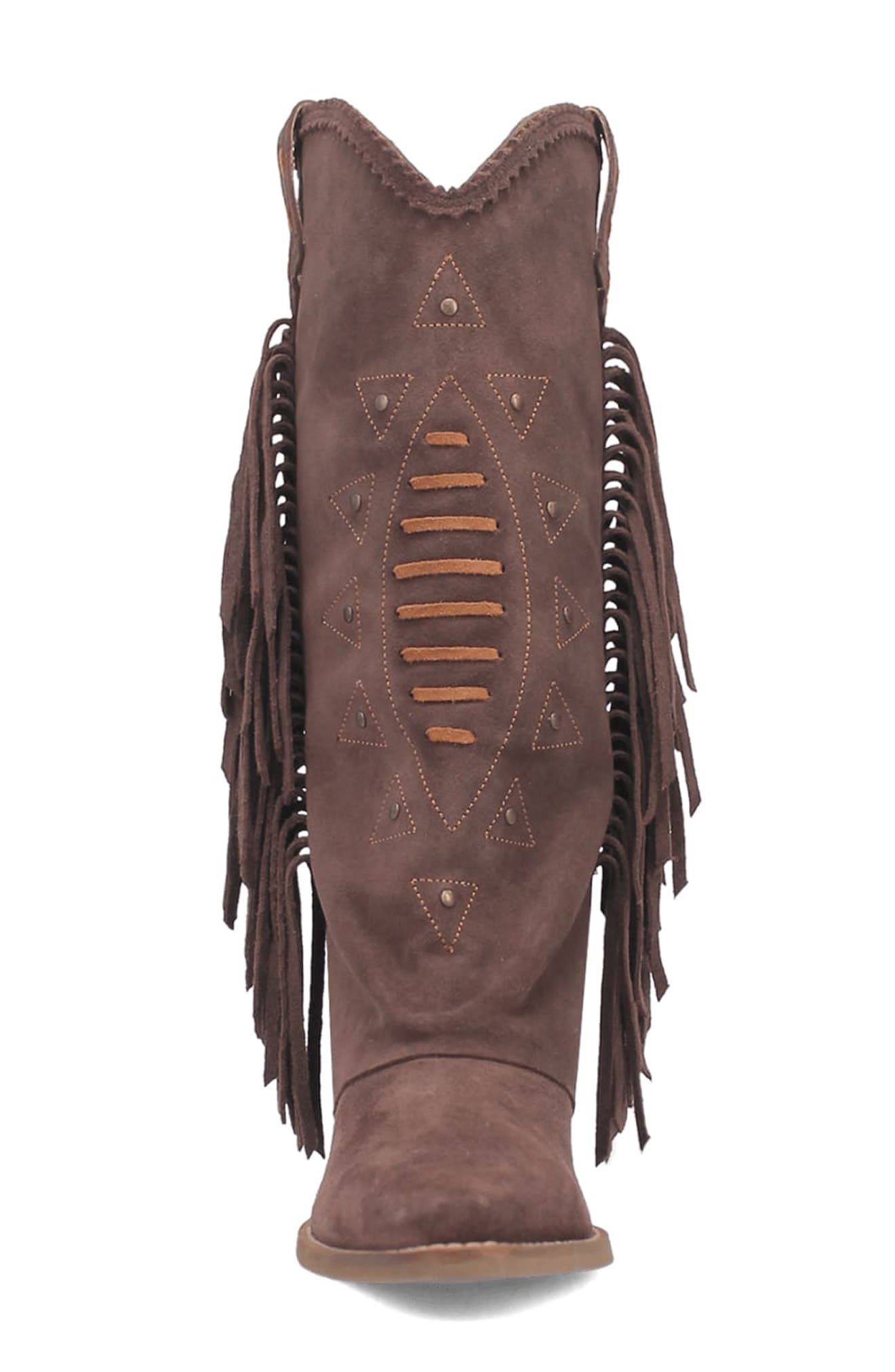 Dingo Spirit Trail Knee High Western Boot, Alternate, color, Brown