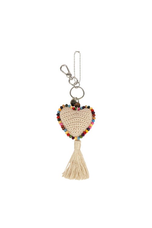 The Sak Yarnicharmz Crochet Heart Dangle In Metallic