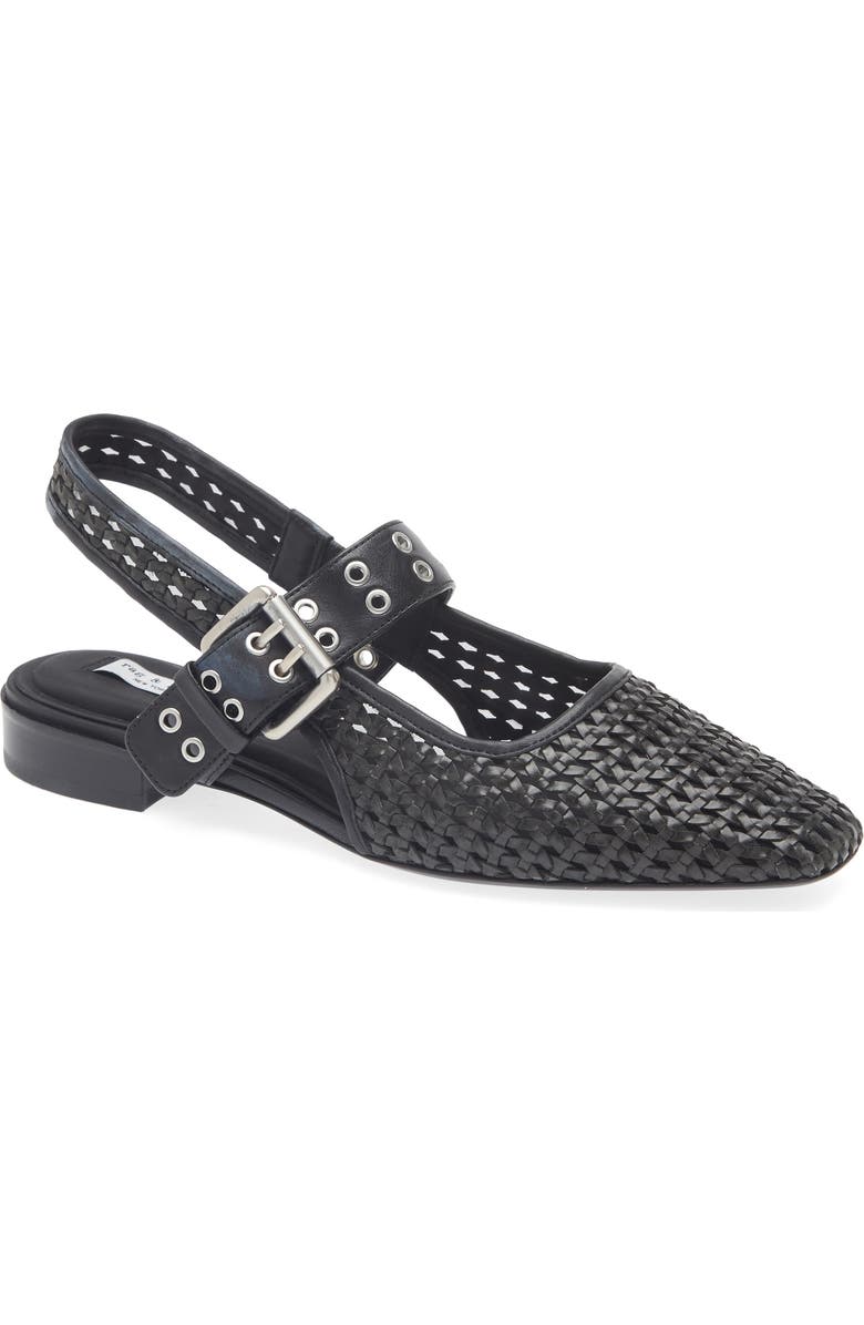 rag & bone Astra Slingback Flat, Main, color, Black