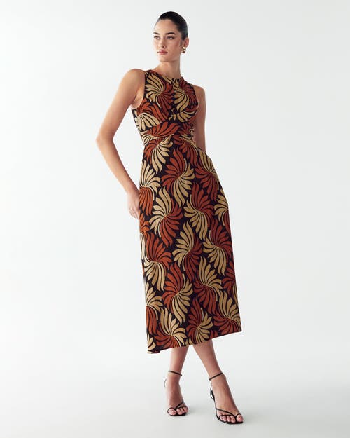 Willa Revival Midi Dress In Multi