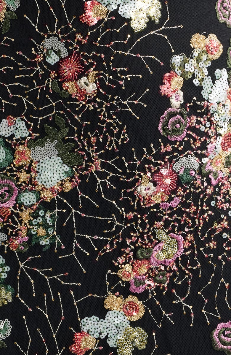 Sam Edelman Floral Sequin Strapless Midi Dress, Alternate, color,