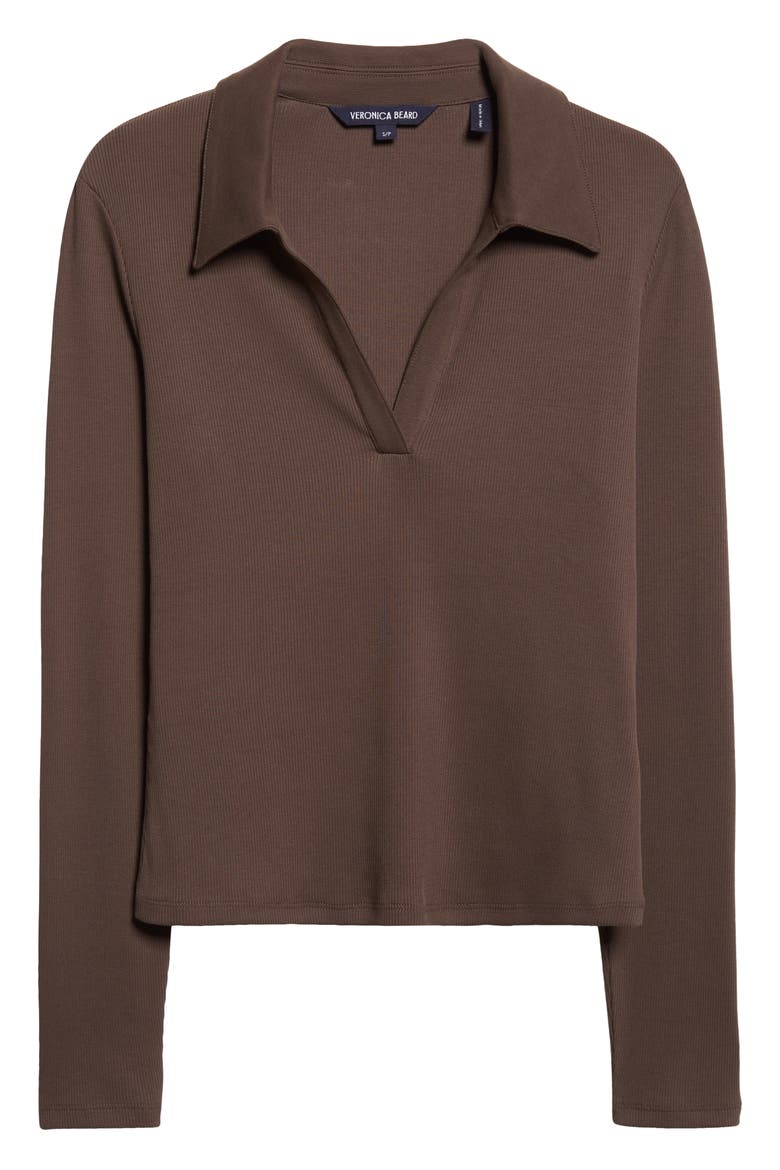 Kearney Rib Stretch Pima Cotton Polo, Alternate, color, DARK UMBER