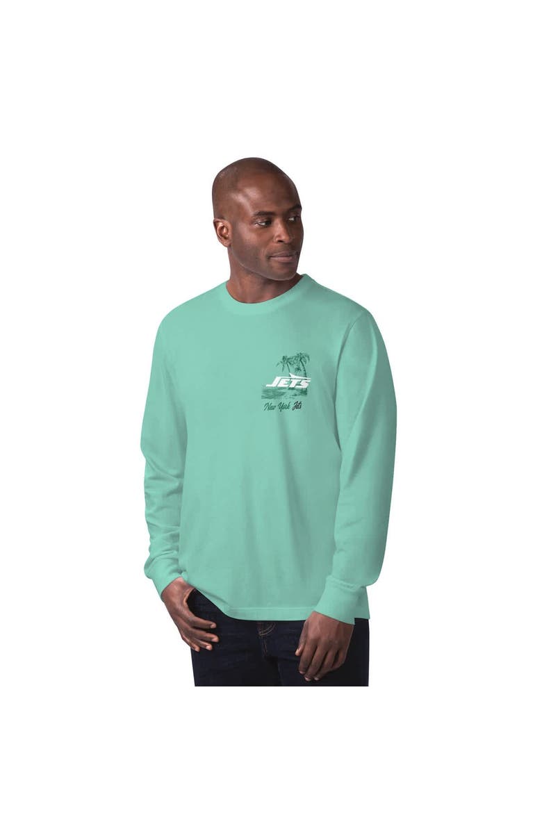 Margaritaville Men's Margaritaville Mint New York Jets It's Five O'Clock Somewhere Long Sleeve T-Shirt, Main, color,