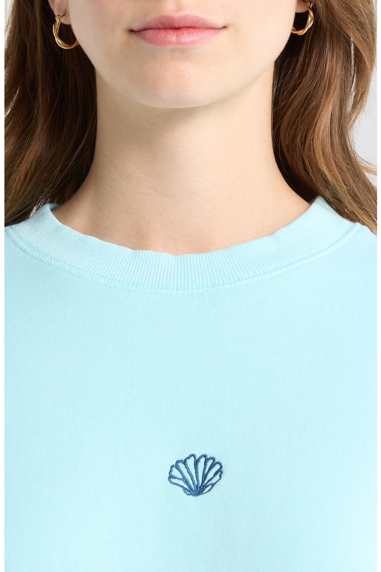 Sanibel Kendal Fleece Crewneck Sweatshirt, Alternate, color, POOL BLUE