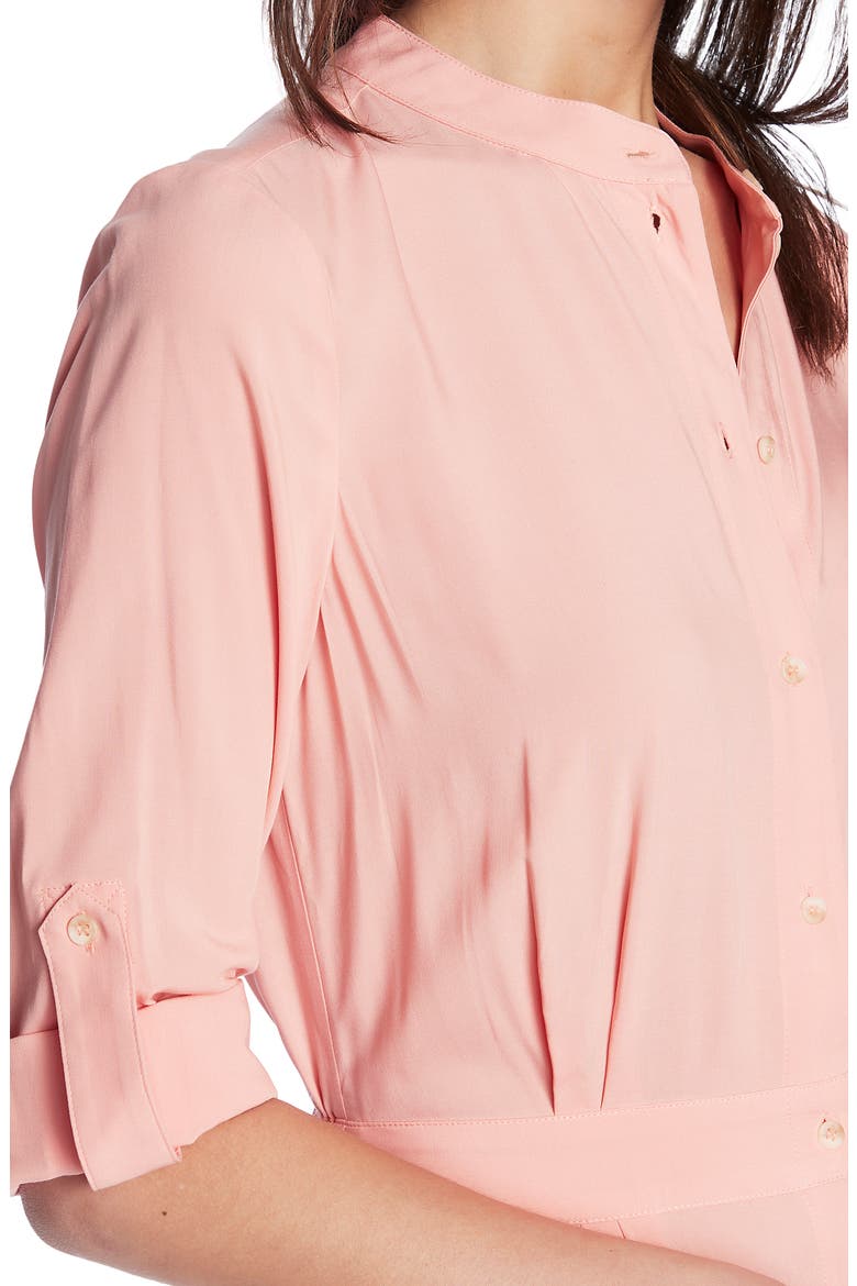 Long Sleeve Midi Shirtdress, Alternate, color, CHEEKY PEACH